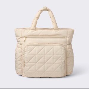Cloud Island Cream Quilted Baby Bag